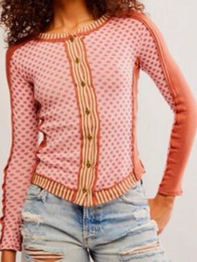 Free People We The Free Instant Classic Tee Pink Combo